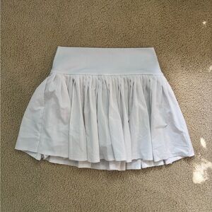 Aerie White Pleated Skirt